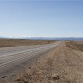 Wyoming HWY 59 view toward Douglas and Railroad Tracks